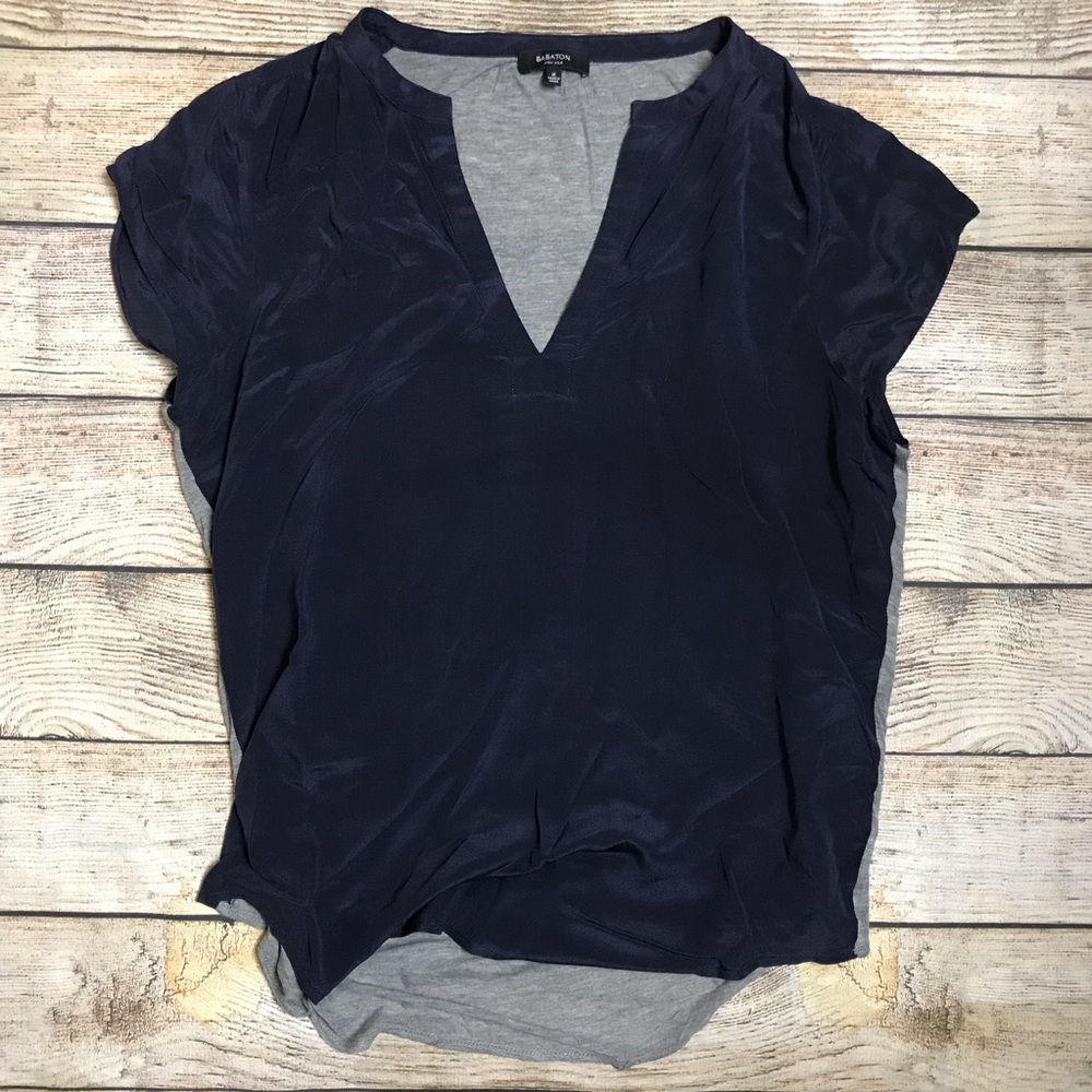 Babaton Silk and Jersey Casual Blouse